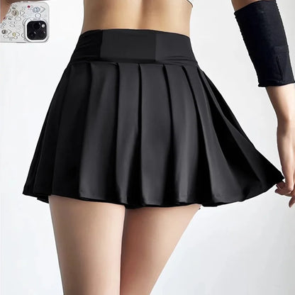 Elite High-Waist Pleated Performance Skort