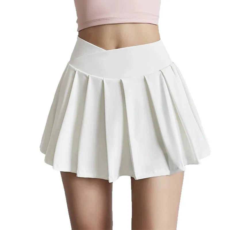 Elite High-Waist Pleated Performance Skort