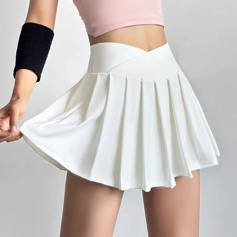 Elite High-Waist Pleated Performance Skort