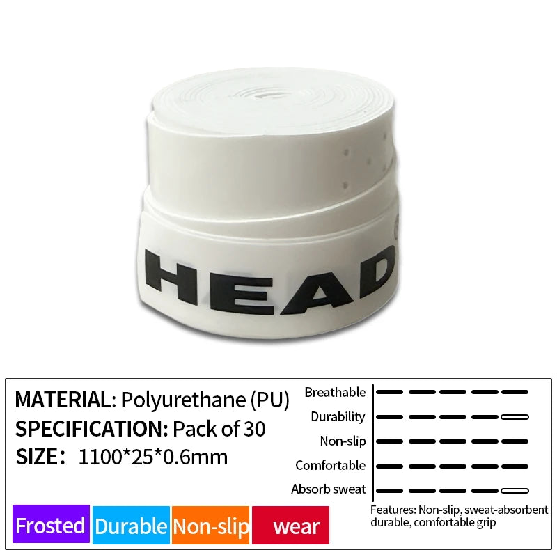 30pcs Head Tennis/Pickleball Overgrip Padel Racket Grip Tape