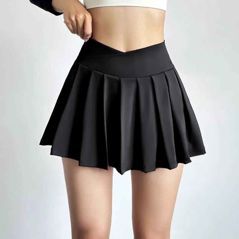 Elite High-Waist Pleated Performance Skort
